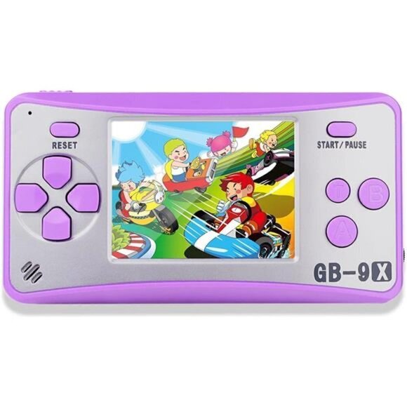 Kids Handheld 168 Built In Games Console Children Ages 4-12 Retro Classic PURPLE - Picture 1 of 5